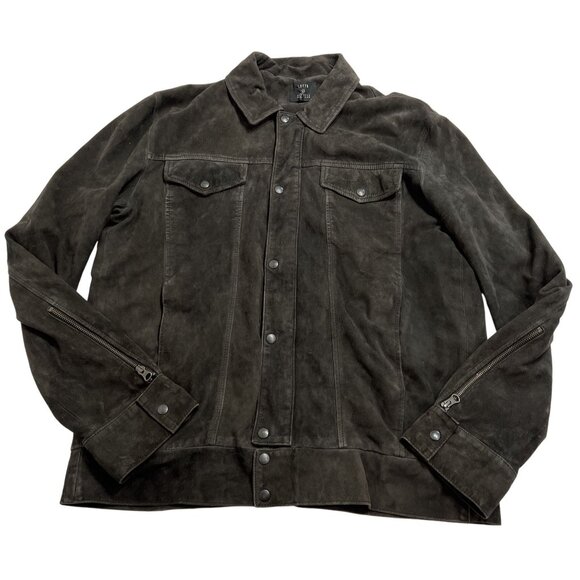 Lot 78 x Barneys New York Suede Jacket in Brown - Picture 1 of 6